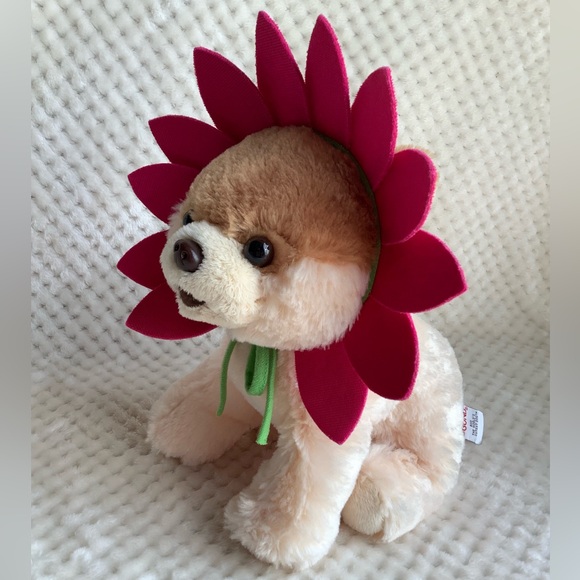 GUND Plush Boo Worlds Cutest Dog Flower Petal Costume Stuffed Pomeranian Puppy - Picture 6 of 14